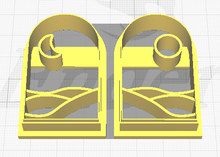 Load image into Gallery viewer, Night and Day Arch Set Polymer Clay Cutters