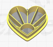 Load image into Gallery viewer, Sun Heart Polymer Clay Cutters