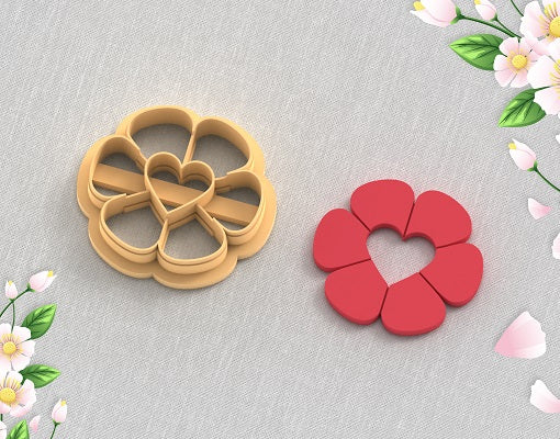 CC Valentines Flower Polymer Clay Cutters