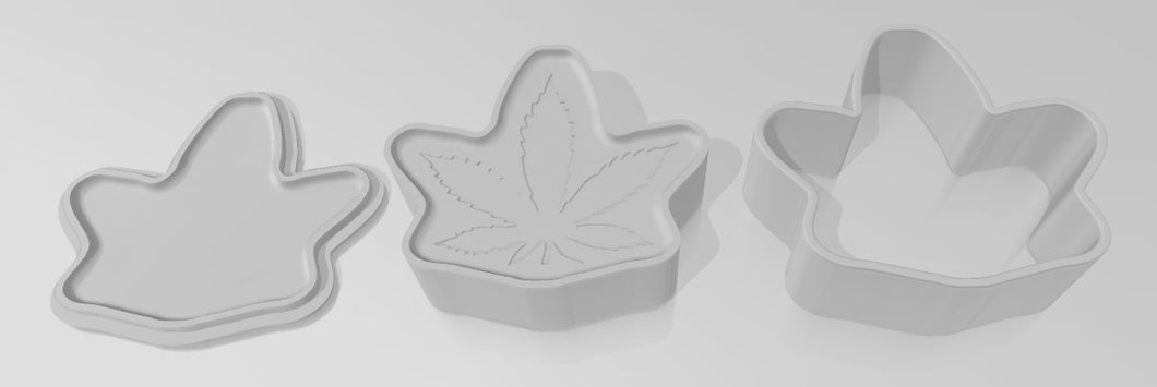 CD Cannabis Leaf Plunger Bath Bomb Mould