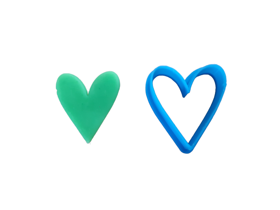 BG Thin Heart Polymer Clay Cutters