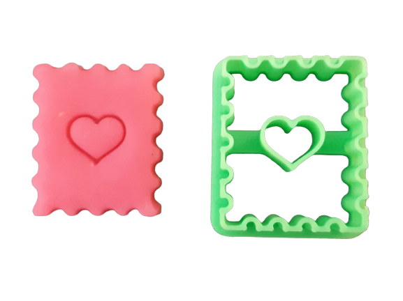 Valentine Heart Stamp Polymer Clay Cutters