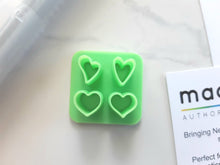 Load image into Gallery viewer, FC Mini Heart Slab Polymer Clay Cutter
