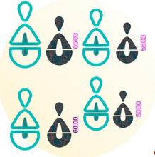 Load image into Gallery viewer, 3 Piece Oval Dangle Earring Polymer Clay Cutters
