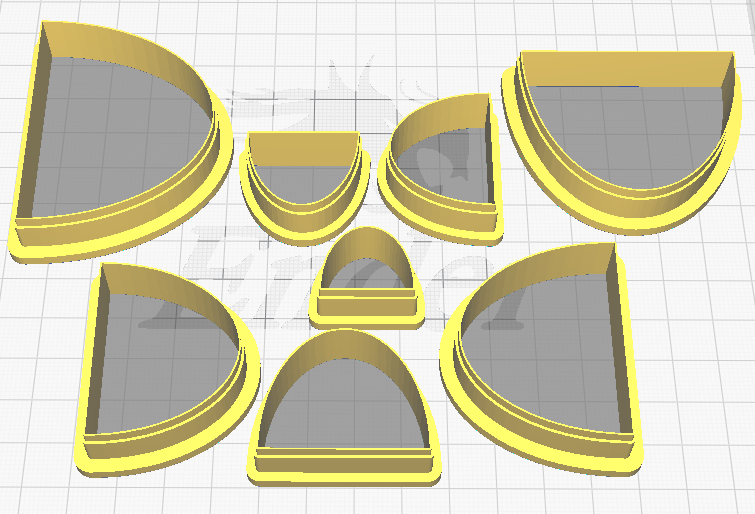 BG Half Oval Polymer Clay Cutters