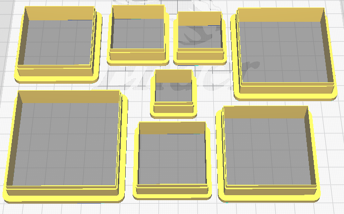 BG Square Polymer Clay Cutters