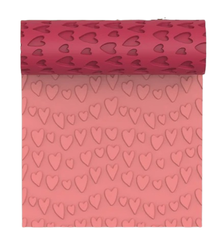 Boho Hearts Polymer Clay Textured Roller