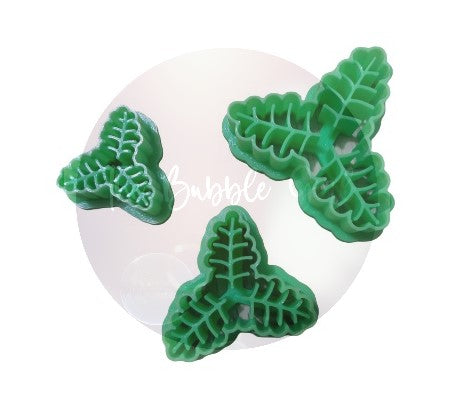 CC Christmas Holly Polymer Clay Cutters
