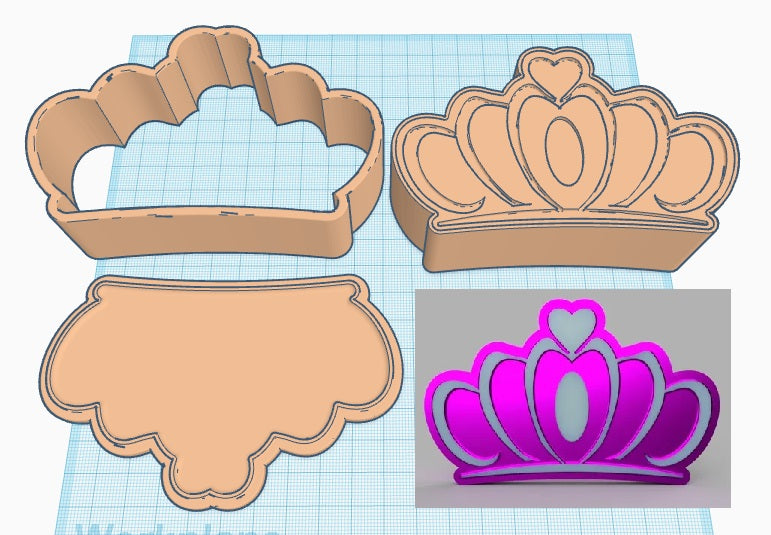 Princess Crown Plunger Bath Bomb Mould
