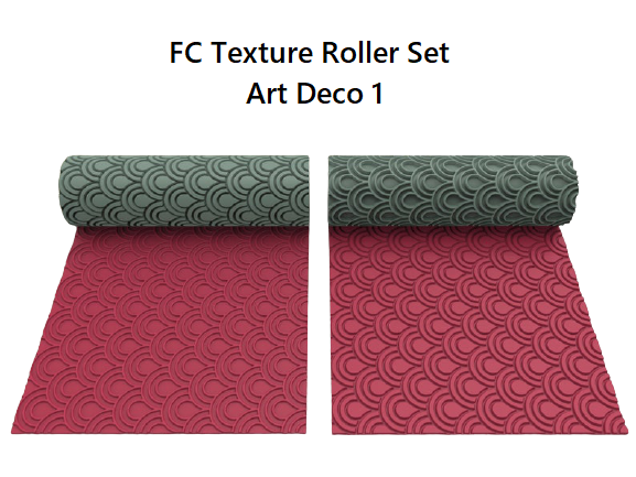 FC Polymer Clay Textured Rollers Sets - Art Deco