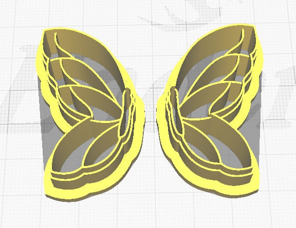 Half Butterfly 2 (Pair) Polymer Clay Cutters