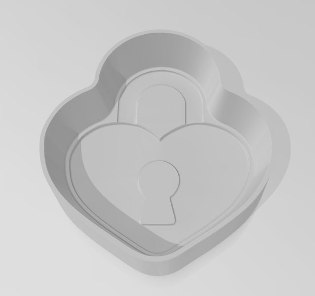 Heart Lock Bath Bomb Mould