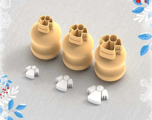 CC Micro Christmas Angel Polymer Clay Cutters