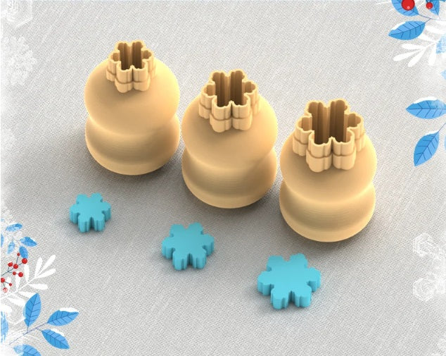 CC Micro Christmas Snowflake Polymer Clay Cutters