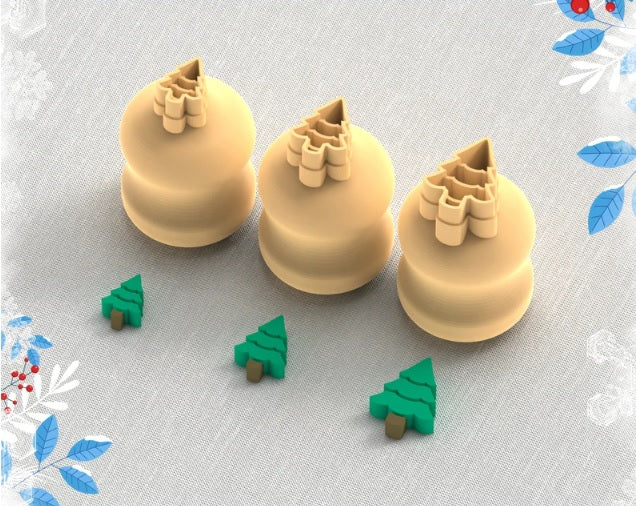 CC Micro Christmas Tree Polymer Clay Cutters