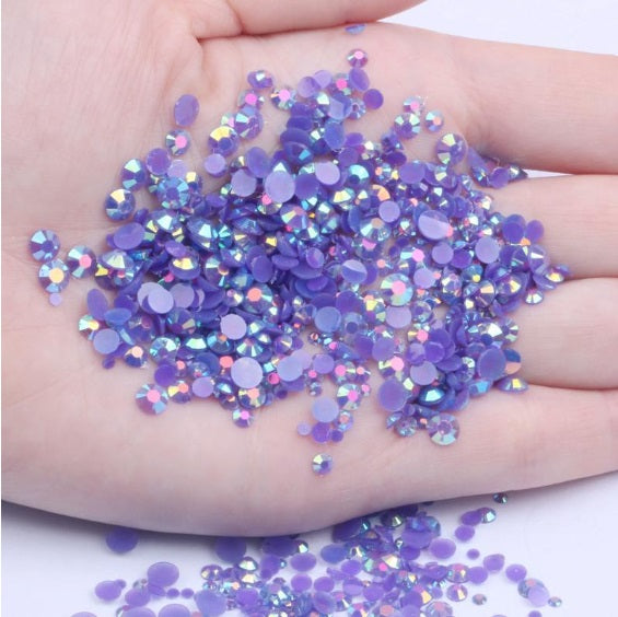 4mm (SS16) AB Jelly Rhinestones, Purple