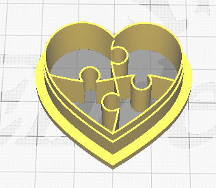 FC Puzzle Heart Polymer Clay Cutters