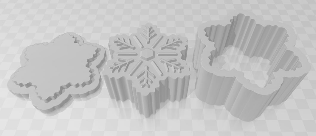 Snowflake Plunger Bath Bomb Mould