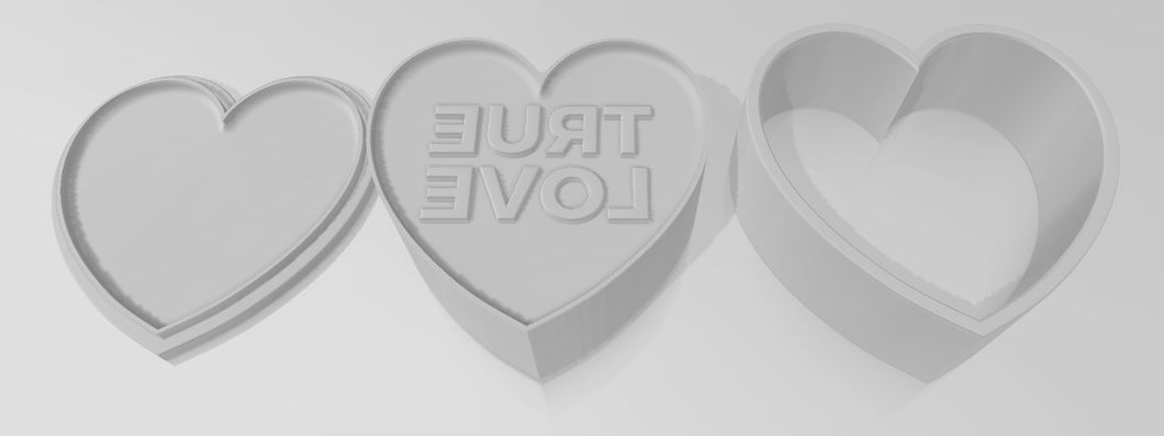 True Love Heart Plunger Bath Bomb Mould